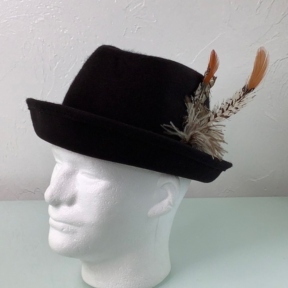 Vintage Mr John Debutante Wool Fedora hat size OSFM EUC